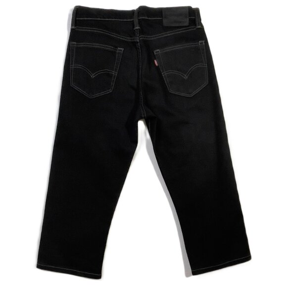 Levi's 522 Wedgie Style Black Capri Pedal Pusher Jeans Size 30 - Picture 2 of 14